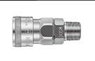 Nitto Hi Cupla Socket - 1/4" Male BSPT Threaded, Brass, Quick Connect Coupling, MODEL NAME: 20SM