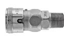 Nitto Hi Cupla Socket - 1/4" Male BSPT Threaded, Steel (Barb Lock), Quick Connect Coupling, MODEL NAME: 20SM-BL