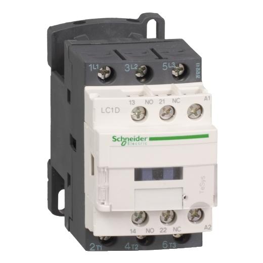 SCHNEIDER, LC1D126F7, CONTACTOR, 3PST-NO, 110V, DIN RAIL/PANEL ROHS, 0.5KG