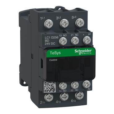 SCHNEIDER ELECTRIC, CONTACTOR 600VAC 25AMP IEC +OPTIONS,24VDC,3 NO,3P,40 A, WEIGHT 0.7KG