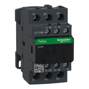 SCHNEIDER, LC1D38M7, CONTACTOR, 3P, 3NO, 220V, 38A, 0 TO 440V, 50/60HZ, 0.5KG