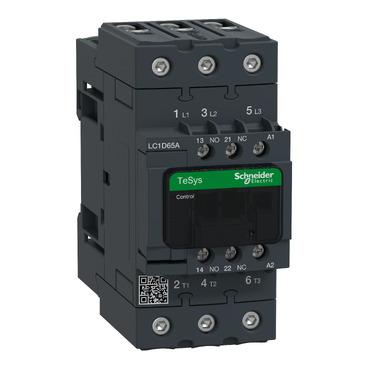 SCHNEIDER, LC1D65AM7, CONTACTOR, 3P, 220VAC, 65A