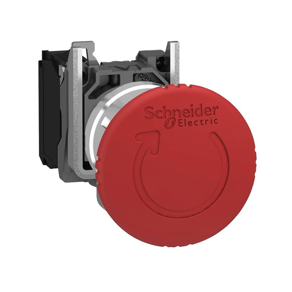 SCHNEIDER, XB4BS8442, RED, 40MM EMERGENCY STOP, 0.2KG