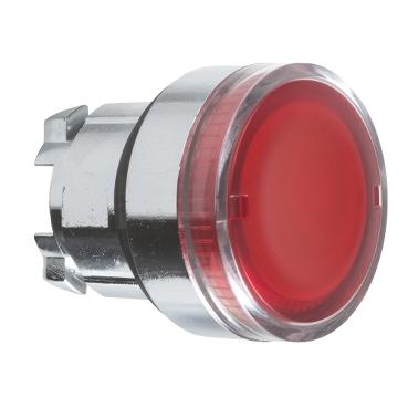 SCHNEIDER, ZB4BW34, HEAD FOR ILLUMINATED PUSH BUTTON, HARMONY XB4, METAL, FLUSH, RED, 22MM, SPRIN...